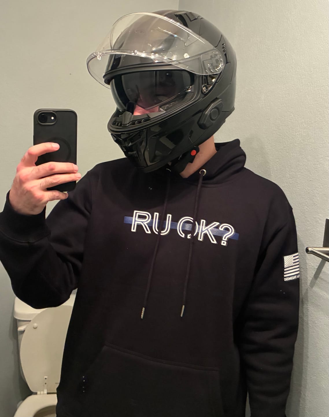 Customer photo review of Stigma-Breaking Hoodie- Blue Line