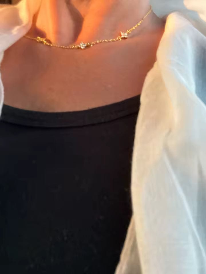 Customer photo review of Noémie Crystal Necklace