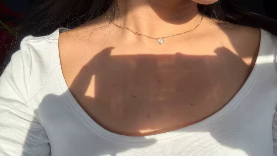 Customer photo review of Scarlett Spark Necklace