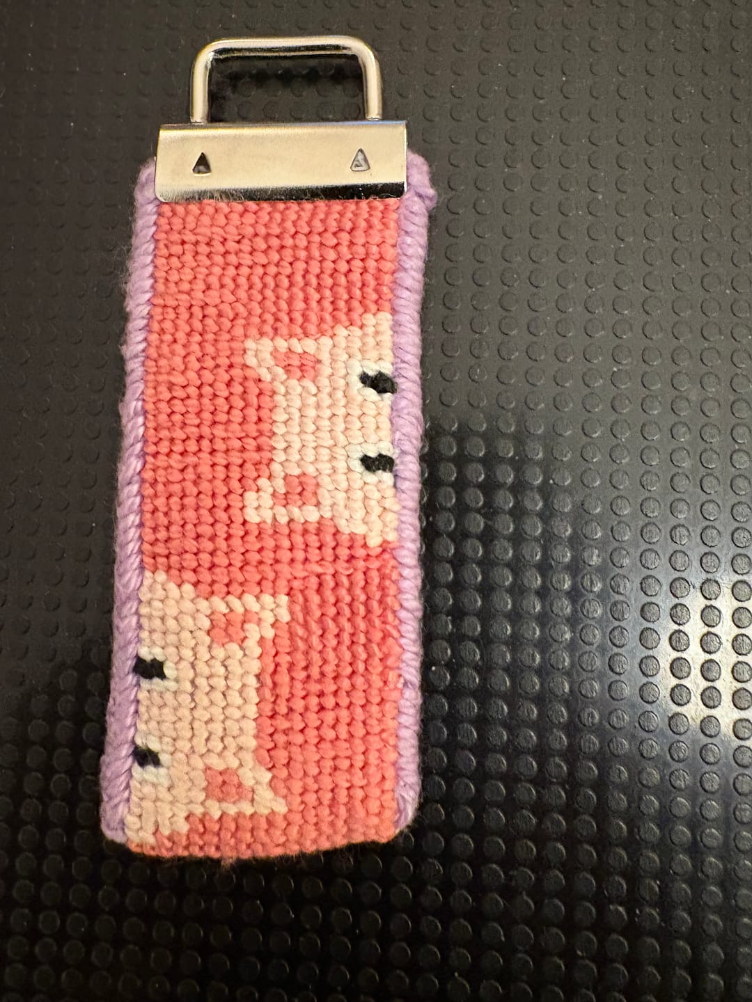 Customer photo review of Cats Key Fob Needlepoint Kit