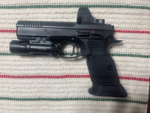 Customer photo review of CZ Shadow 2 Grips and Aluminium Mag-Well Combos