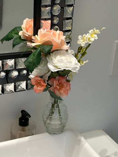 Customer photo review of Bulk Rose Iceberg Stems Spray Silk Floral Artificial Wholesale
