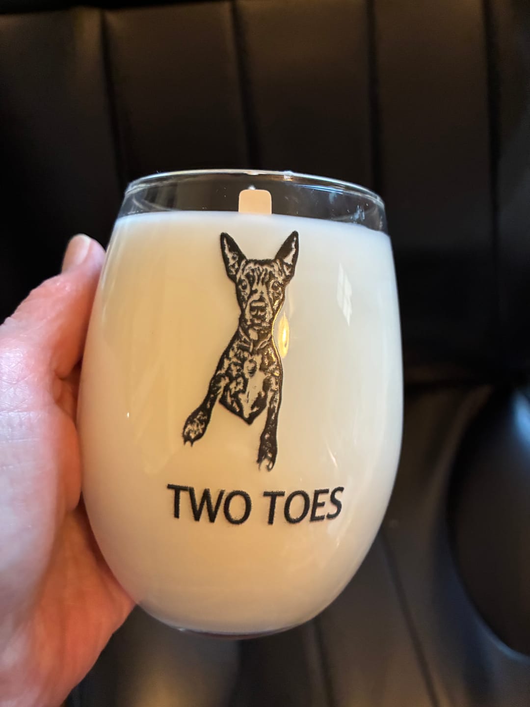 Customer photo review of Life Is Boring Without Your Pet - Personalized Whiskey Glass
