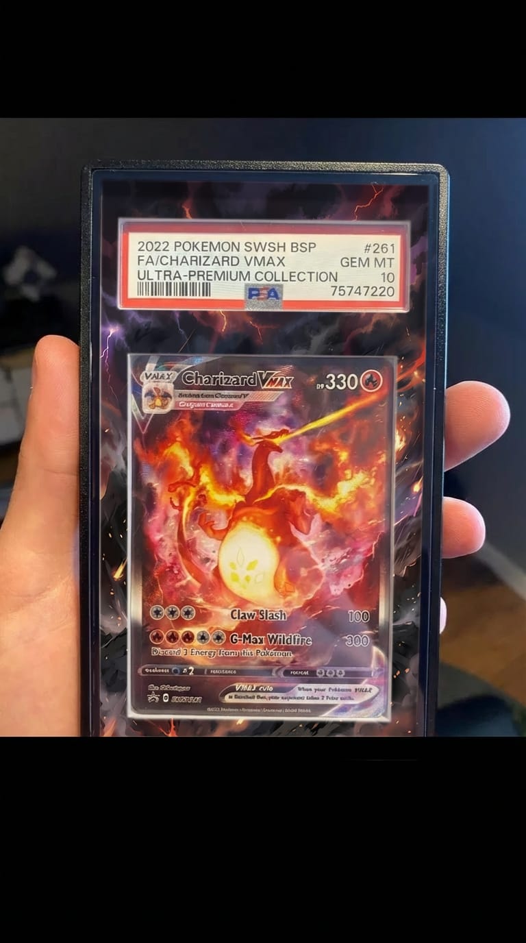 Customer photo review of Charizard VMAX SWSH 261 Promo Extended Art Display Cases