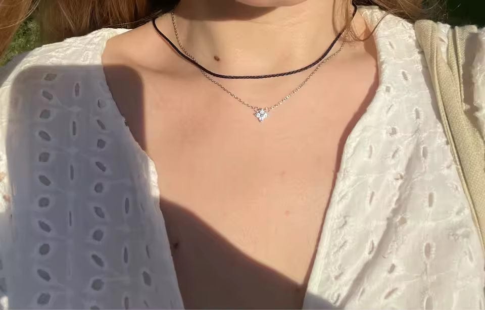Customer photo review of Scarlett Spark Necklace