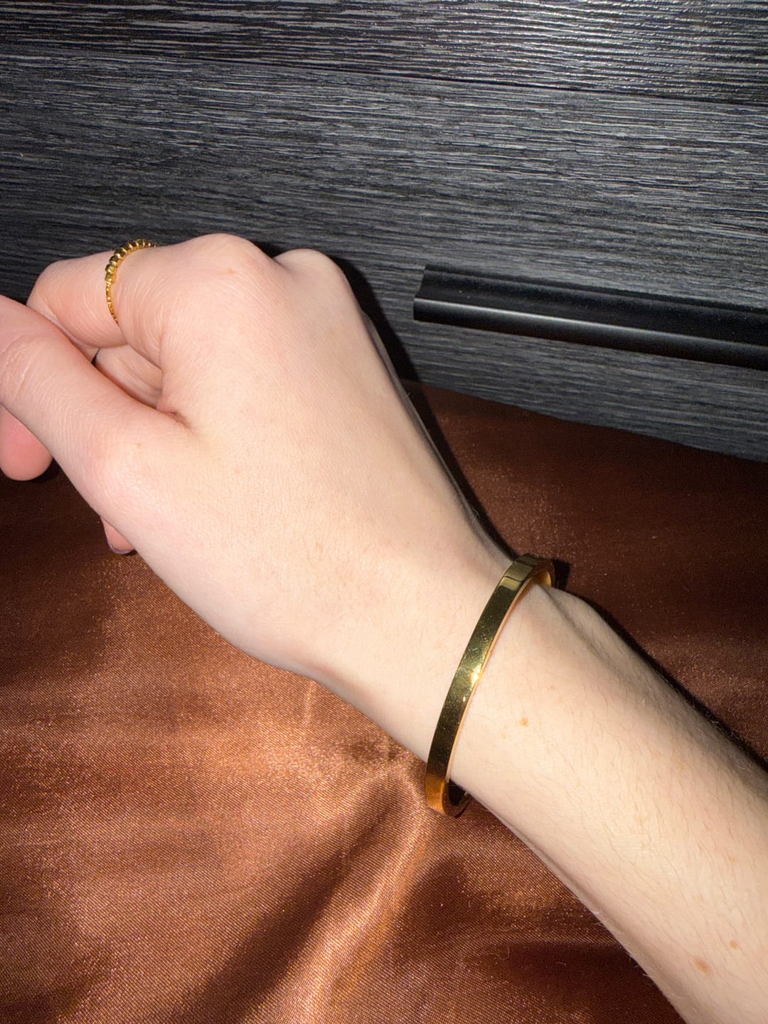 Customer photo review of Lilah Gold Bangle