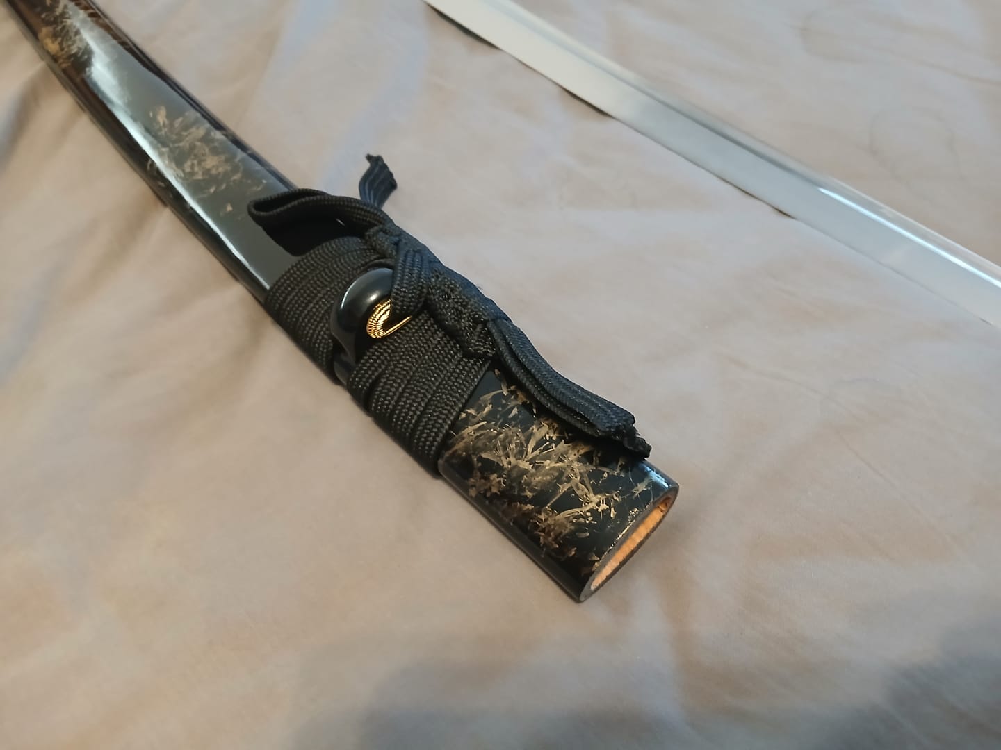 Customer photo review of The Sekaiju Handmade Katana 1060 Carbon Steel