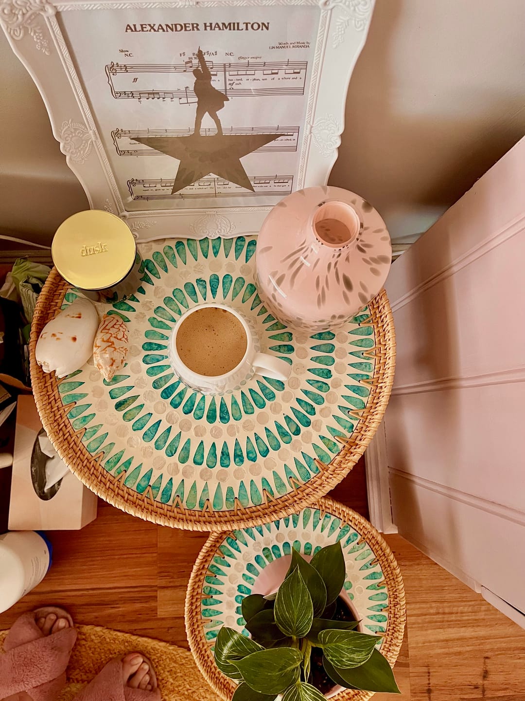Customer photo review of Serene Rattan Table Set