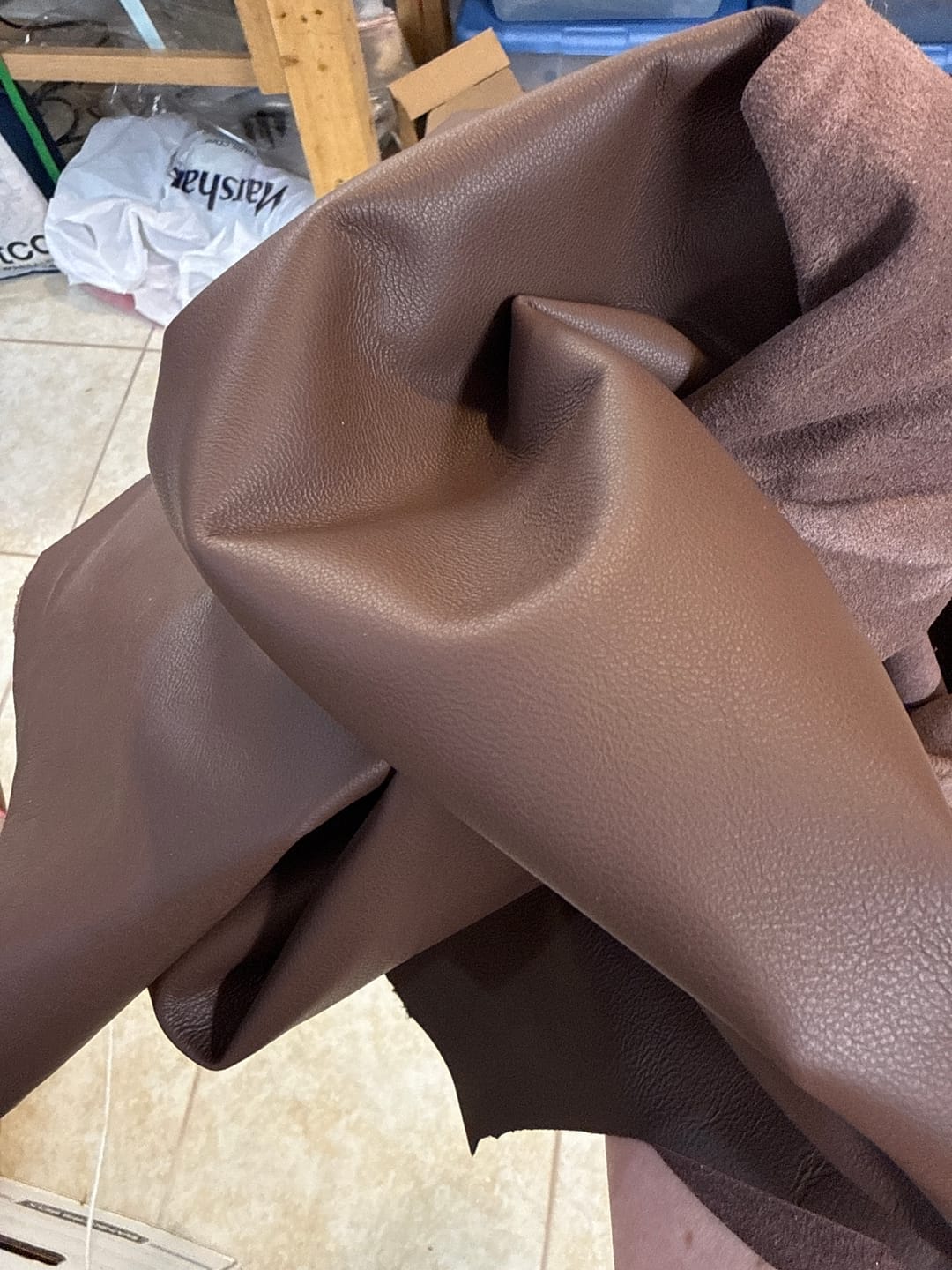 Customer photo review of Drum Dyed Lamb Nappa, 1.5 Oz | 90+ Colors