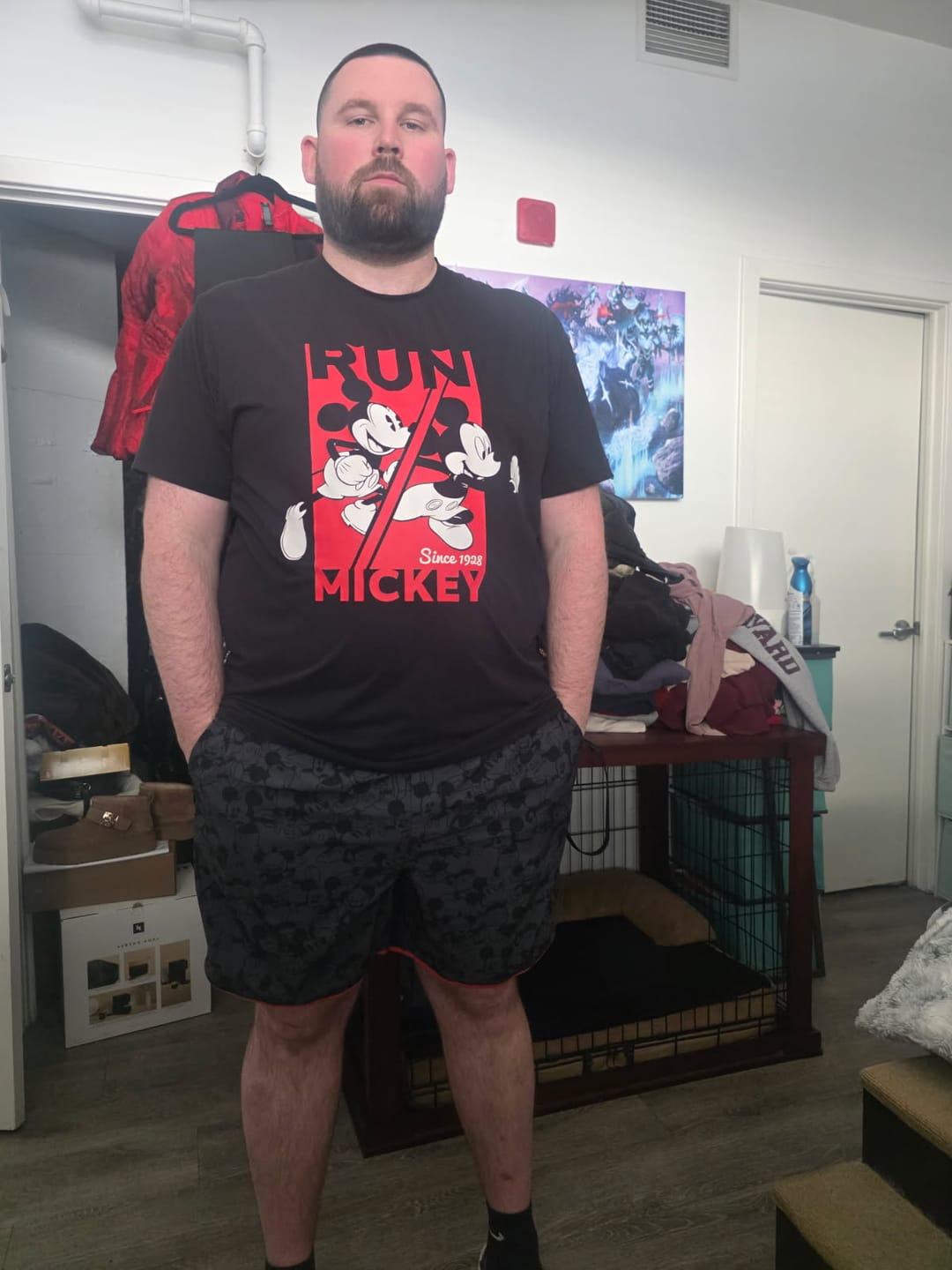 Customer photo review of Disney "Enjoy the Journey" – V2 Lined Training Shorts
