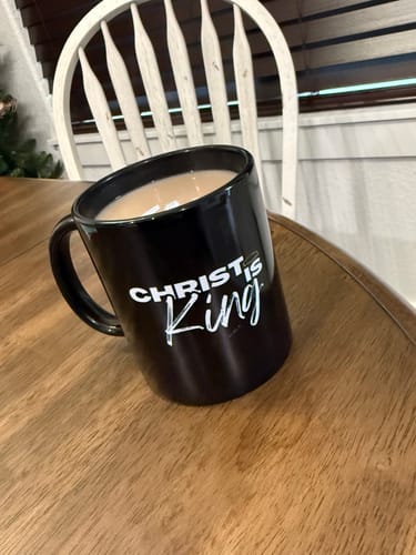 Customer photo review of Christ is King Mug