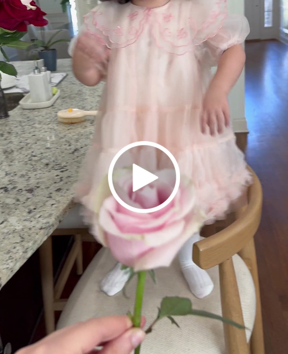 Customer video review of Dave&Bella Toddler/Kids Girls Summer Sweet Orange Pink Mesh Dress