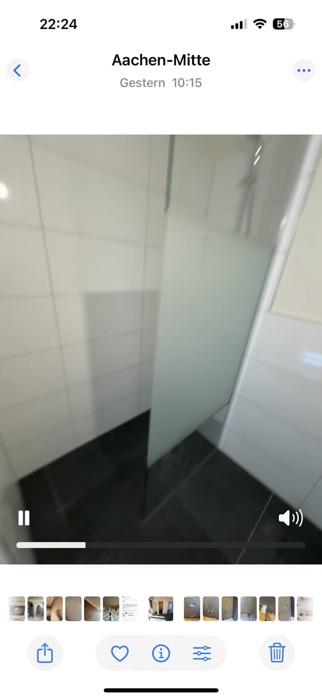 Customer photo review of SONNI Walk In Dusche Duschabtrennung Duschwand Nano Milchglas(teilsatiniert) Glasstärke 8/10mm Breite 70-140cm
