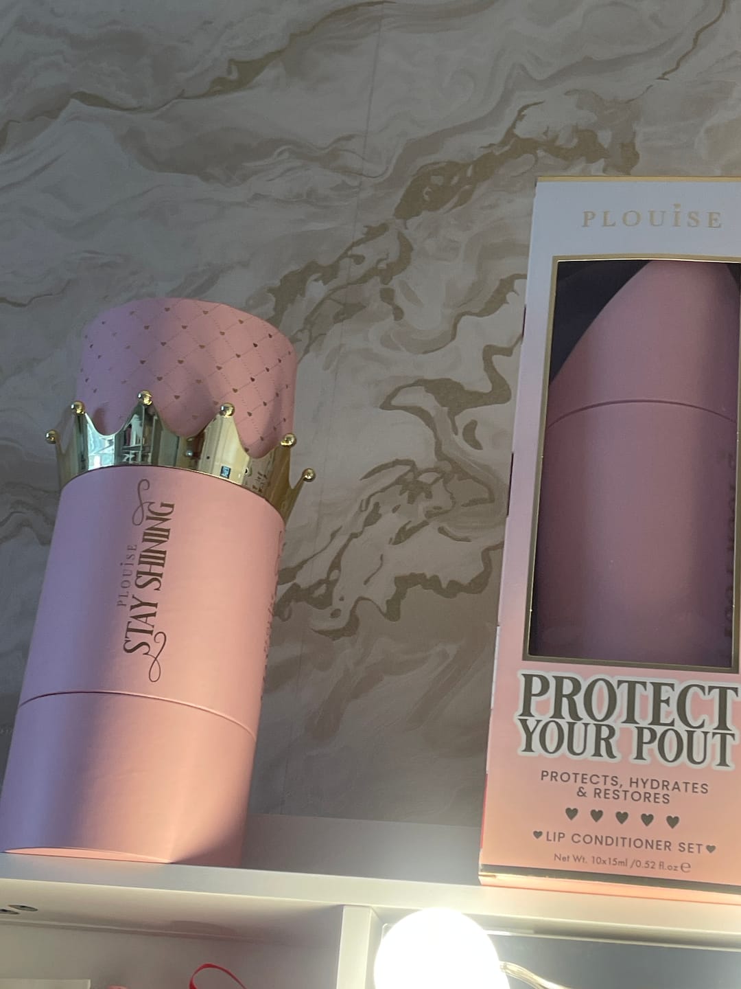 Customer photo review of Protect Your Pout and Stay Shining Lip Oil XL Duo