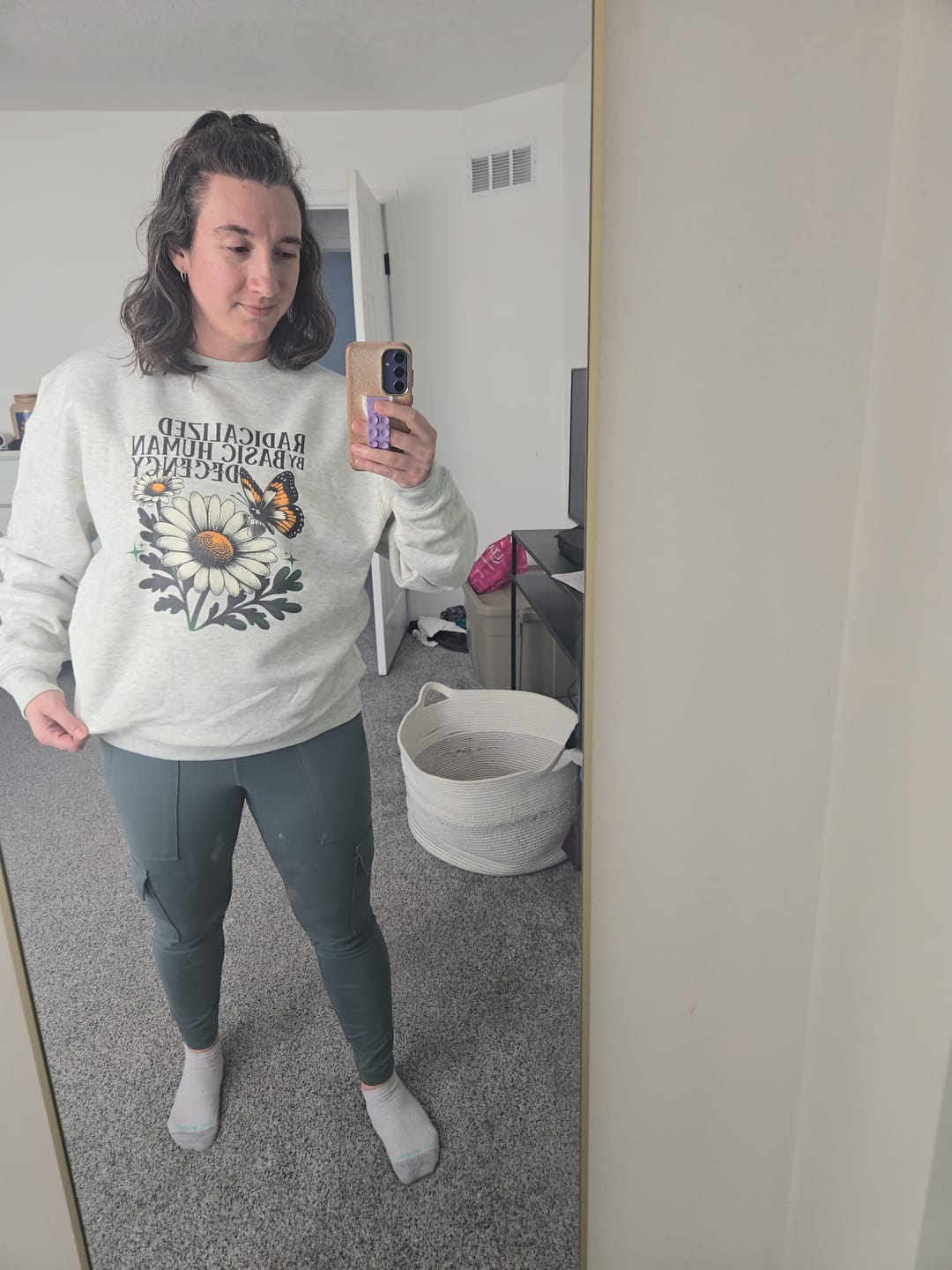 Customer photo review of Radicalized By Basic Human Decency Premium Sweatshirt