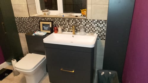 Customer photo review of Pride 1350mm 2-Drawer Vanity & WC Combination Unit Set - Soft Black