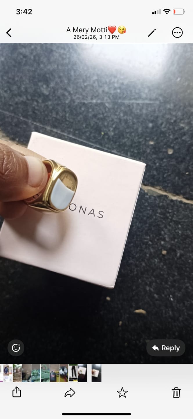 Customer photo review of Glossy Enamel Ring
