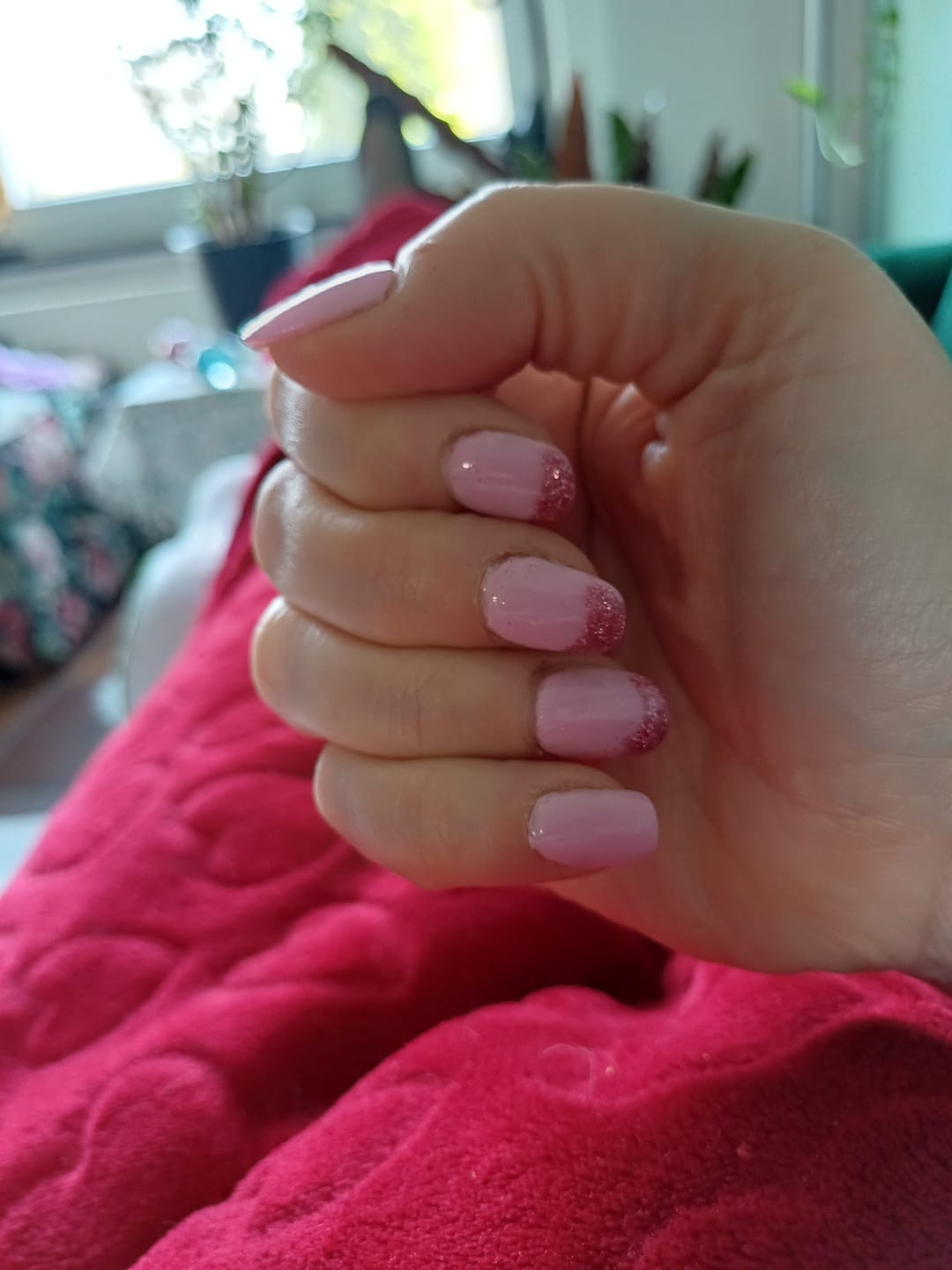 Customer photo review of Girly Pink Dipping Powder