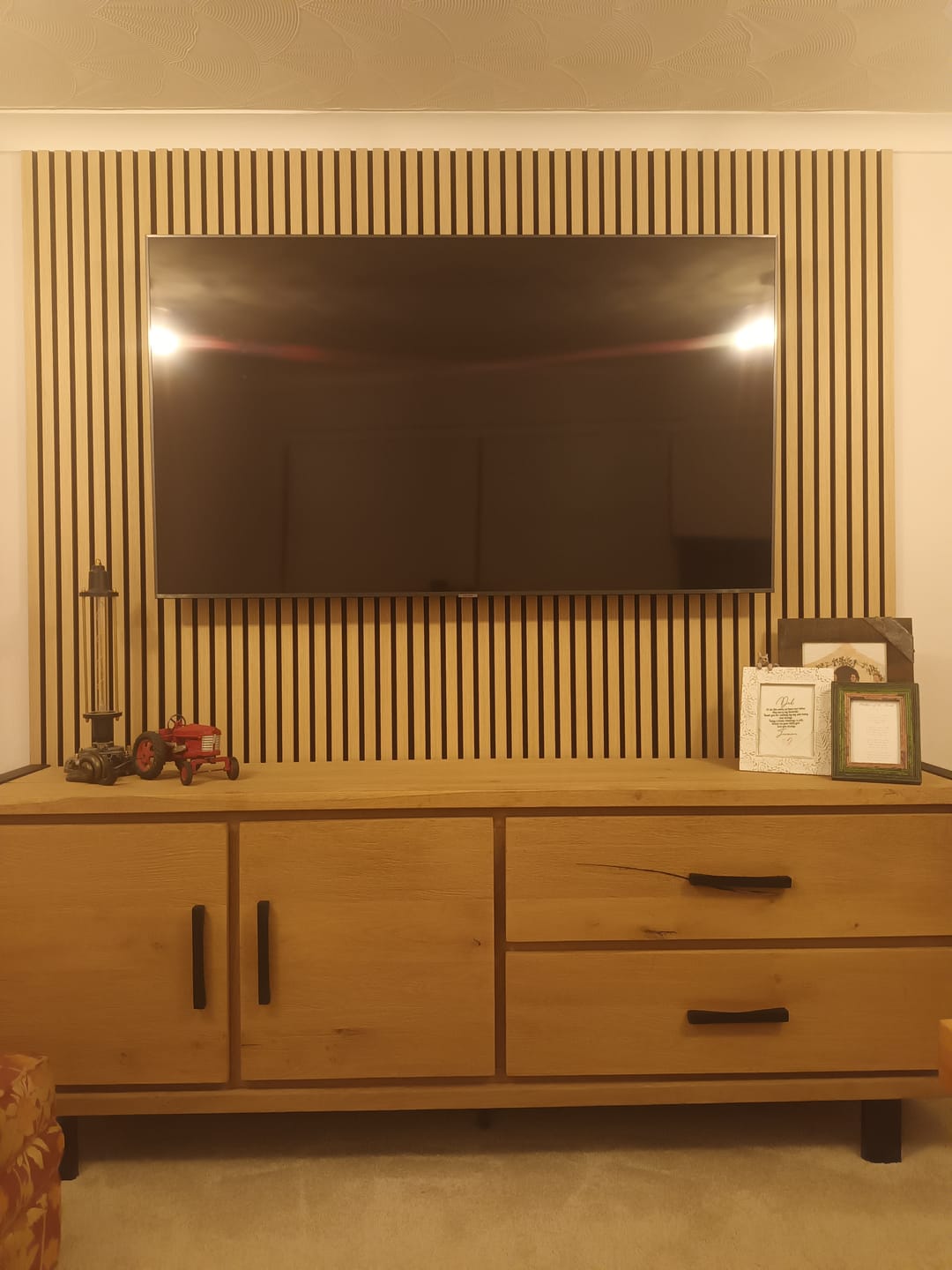 Customer photo review of Acoustic Slat Panel - Natural Oak