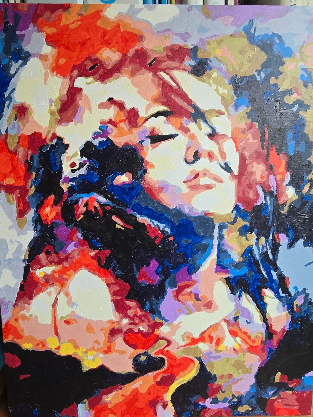 Customer photo review of Colorful Abstract Woman | Paint by Numbers