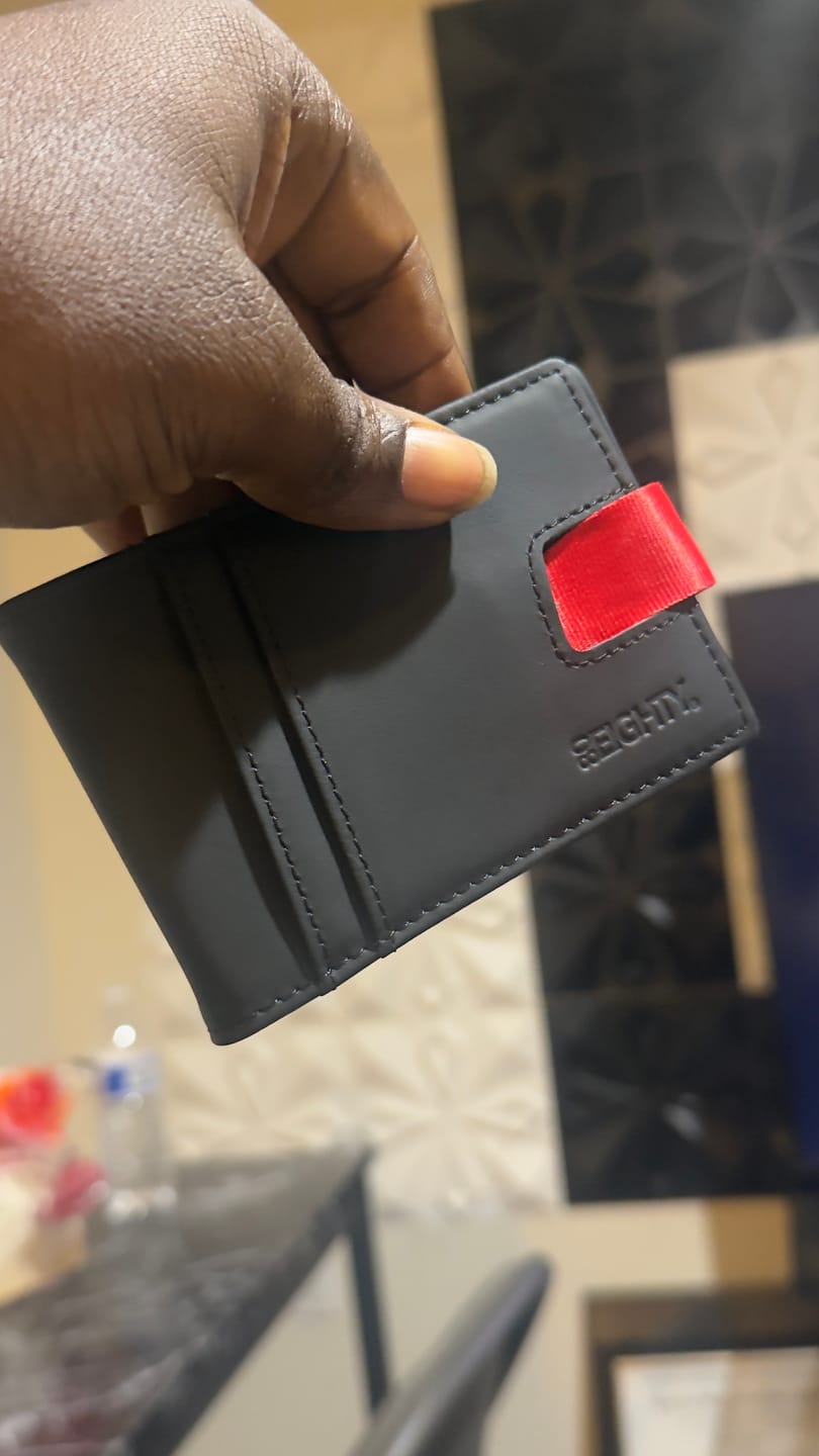 Customer photo review of 80Eighty® Matte Black Leather Wallet