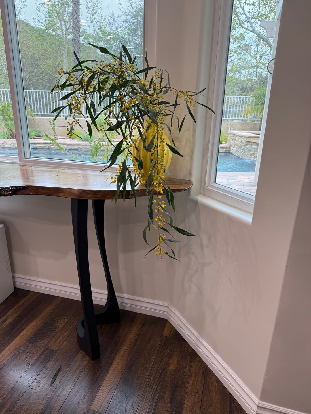 Customer photo review of Counter Table Legs 605 Uzar 34" H for Live Edge Tabletop