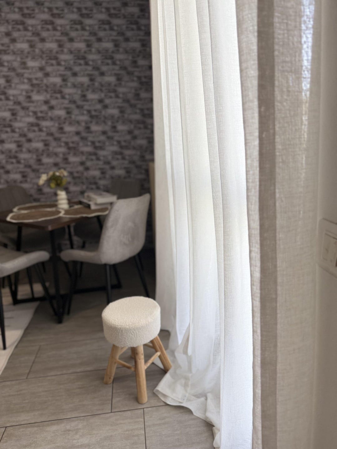 Customer photo review of Sunveil Linen Sheer Custom Curtain