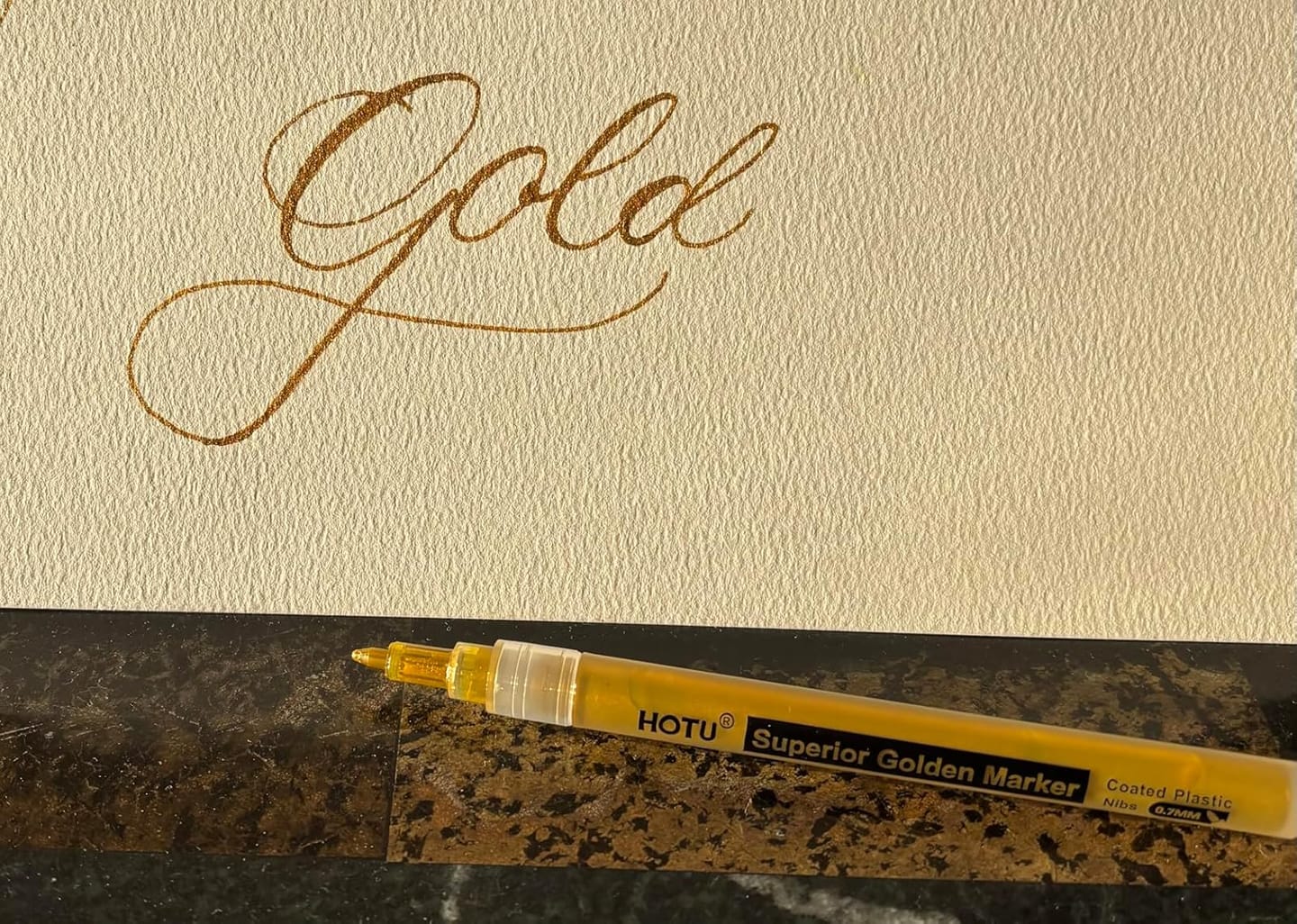 Customer photo review of 5-Pack Super Gold Markers | Ultra-fine 0.7mm tip
