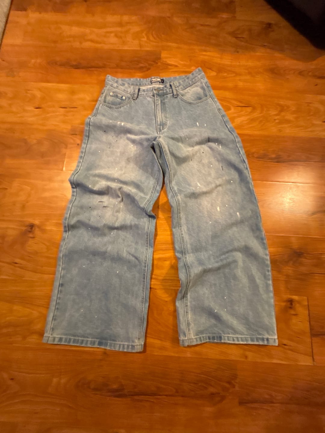 Customer photo review of Paint Splatter Denim