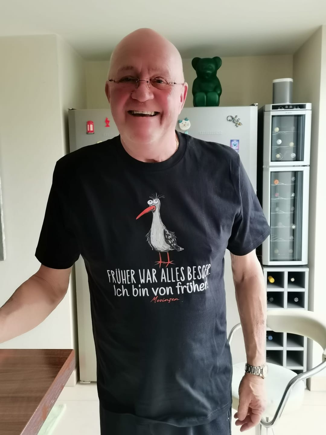 Customer photo review of Früher war alles besser! · Herren Premium Bio T-Shirt