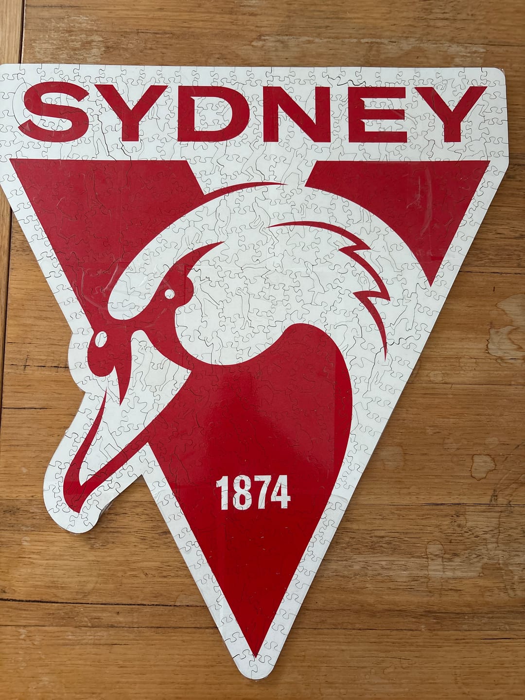 Customer photo review of Sydney Swans Logo - Wooden Puzzle