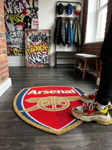 Customer photo review of Arsenal FC® Logo Rug