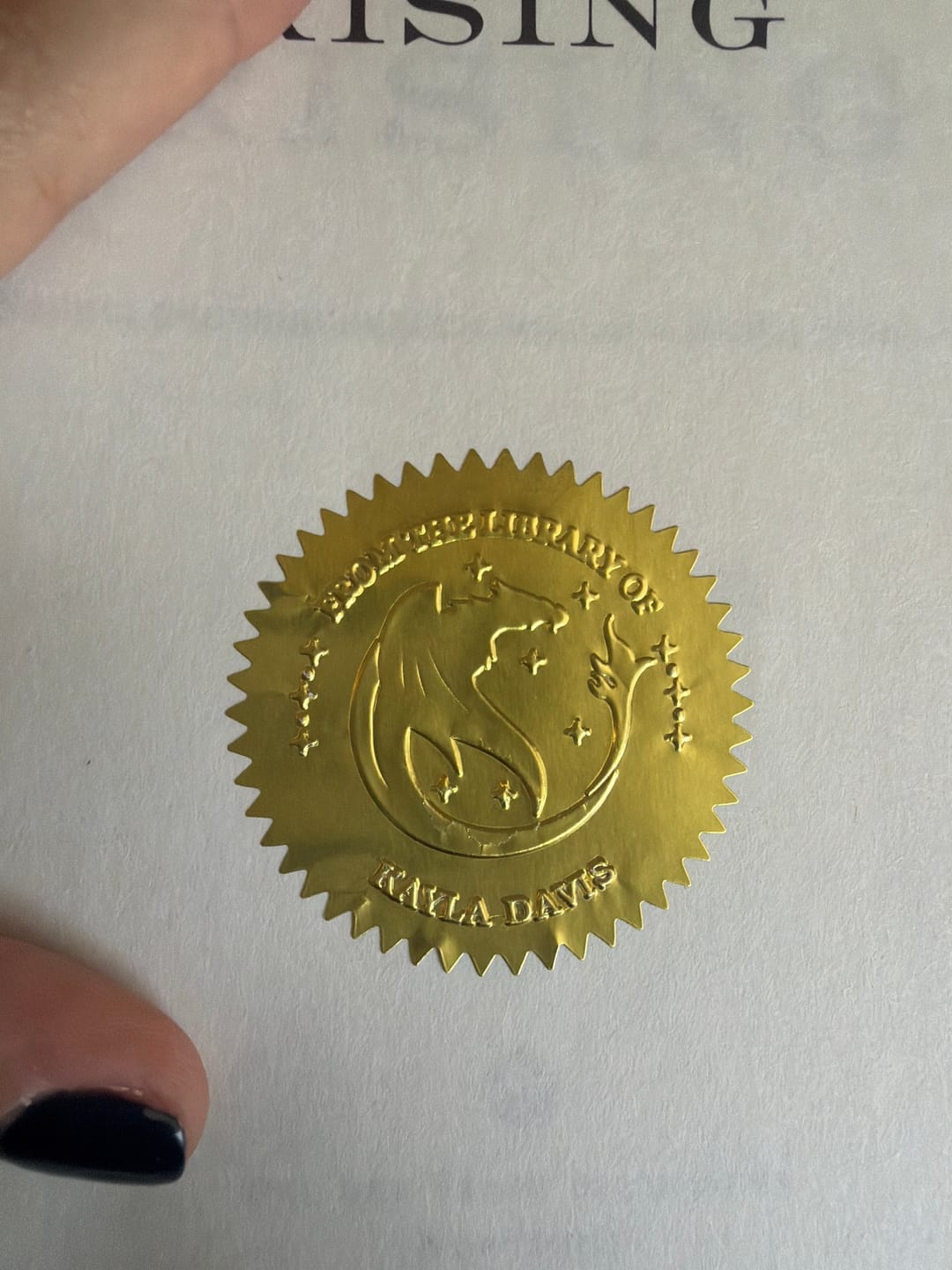 Customer photo review of Personal Book Embosser（Colorful）
