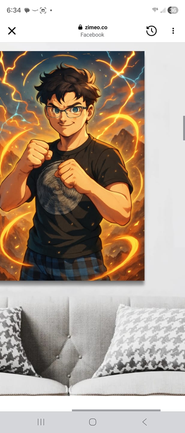 Customer photo review of Personalized Canvas - Portrait in Anime style