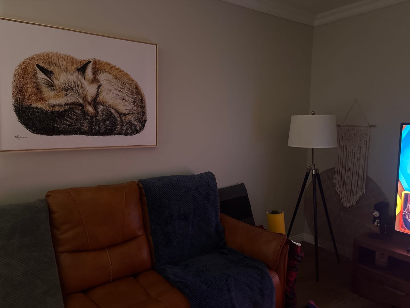 Customer photo review of Fox sleeping - curled into a ball -  Colored Illustration