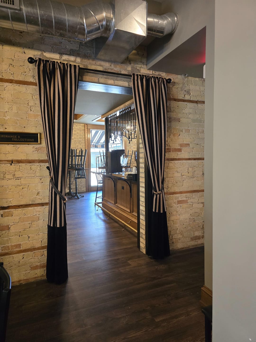 Customer photo review of Renee Striped Linen Velvet Color Block Custom Curtain