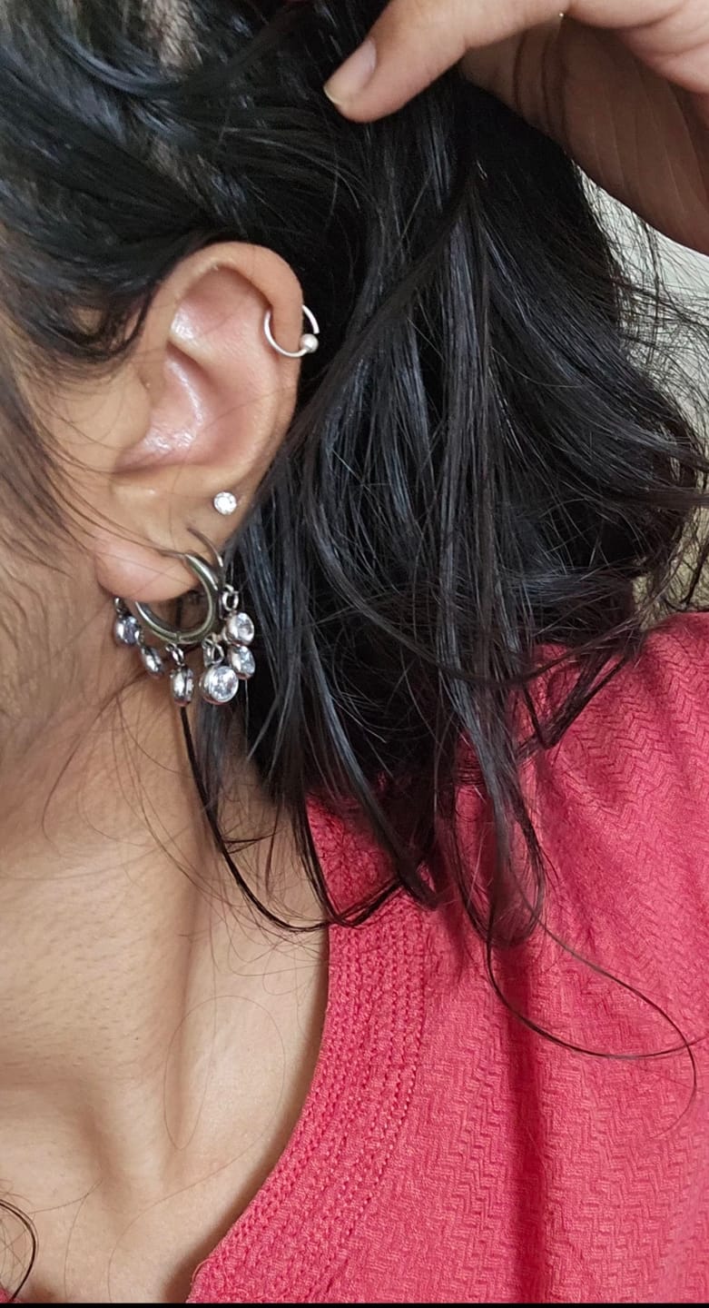 Customer photo review of Pixie Hoops