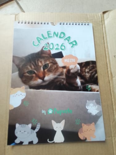 Customer photo review of Official Pupvote Cutest Pets of the Year Calendar (2026)