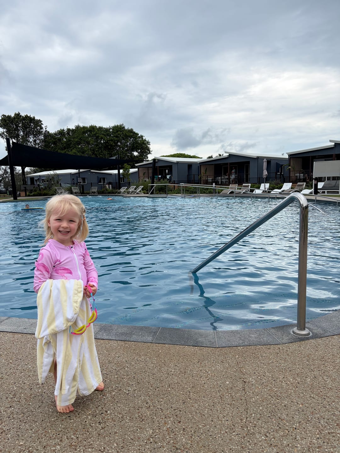 Customer photo review of PREORDER Flamingo Girls Long Sleeve Zip Swimmers (Ships w/c 19th Jan)