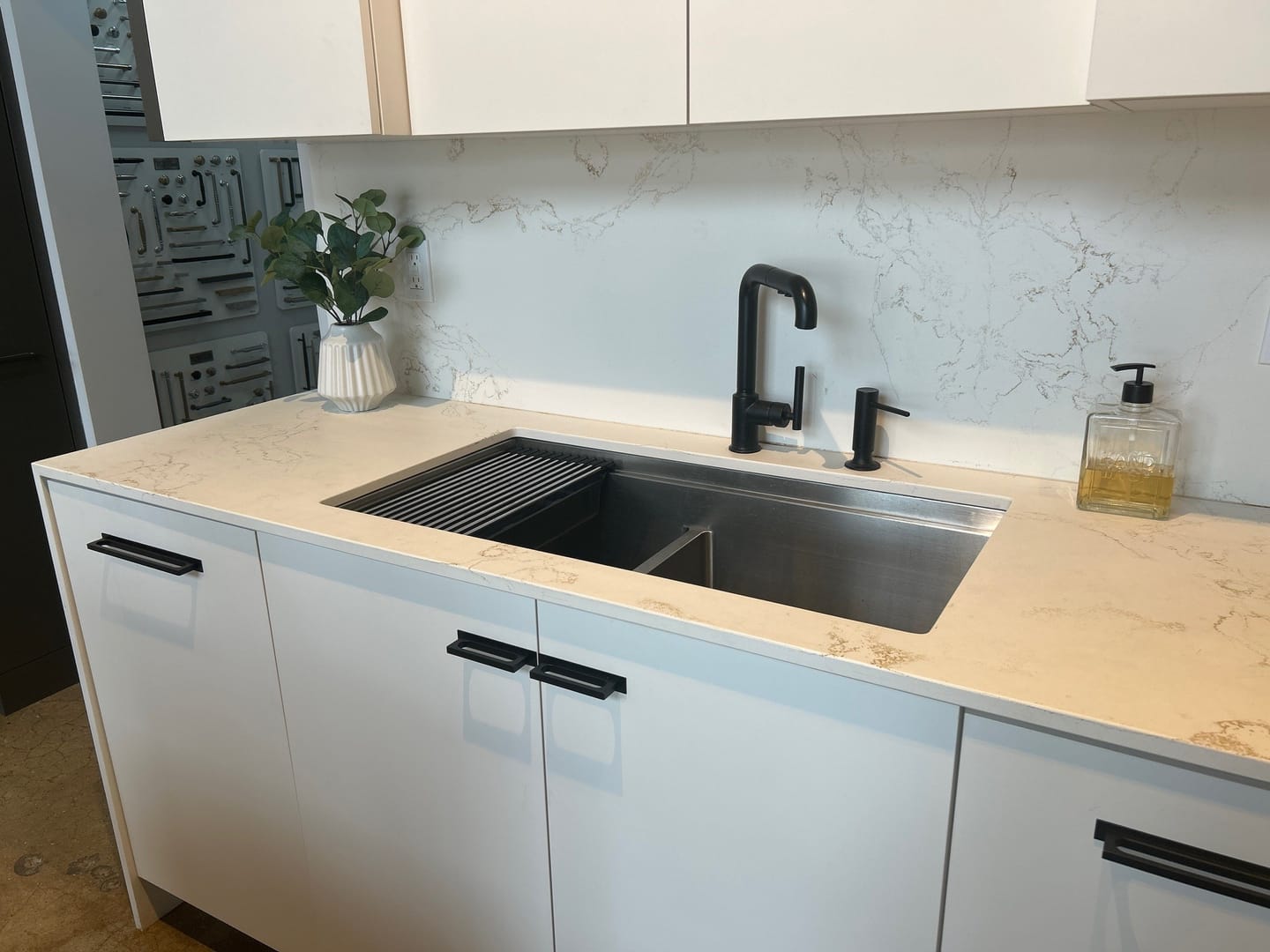 Customer photo review of 34" Undermount Workstation Sink – 16 Gauge Stainless Steel Double Bowl – Reversible – Seamless Drain (5LD34C)