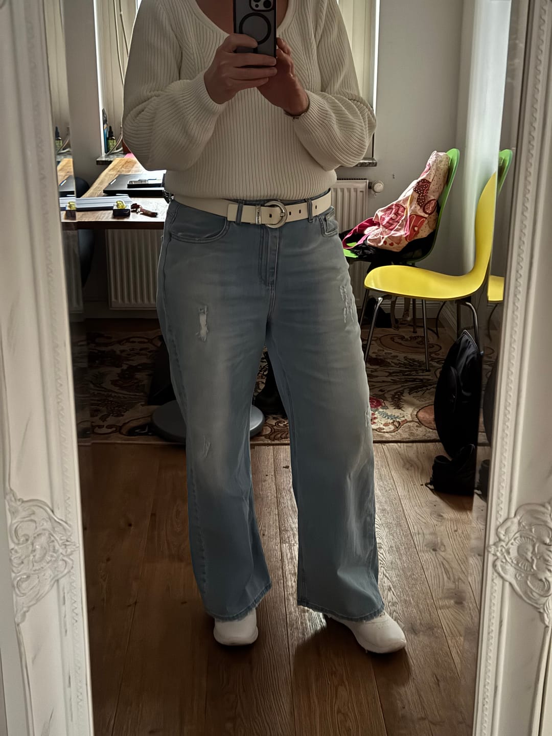 Customer photo review of JOOSY Wide Leg Jeans