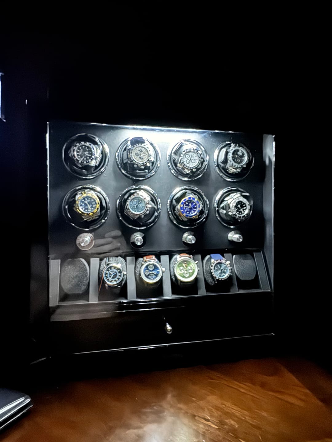 Customer photo review of Smart Luxury Watch Winder with Storage Organizer Case