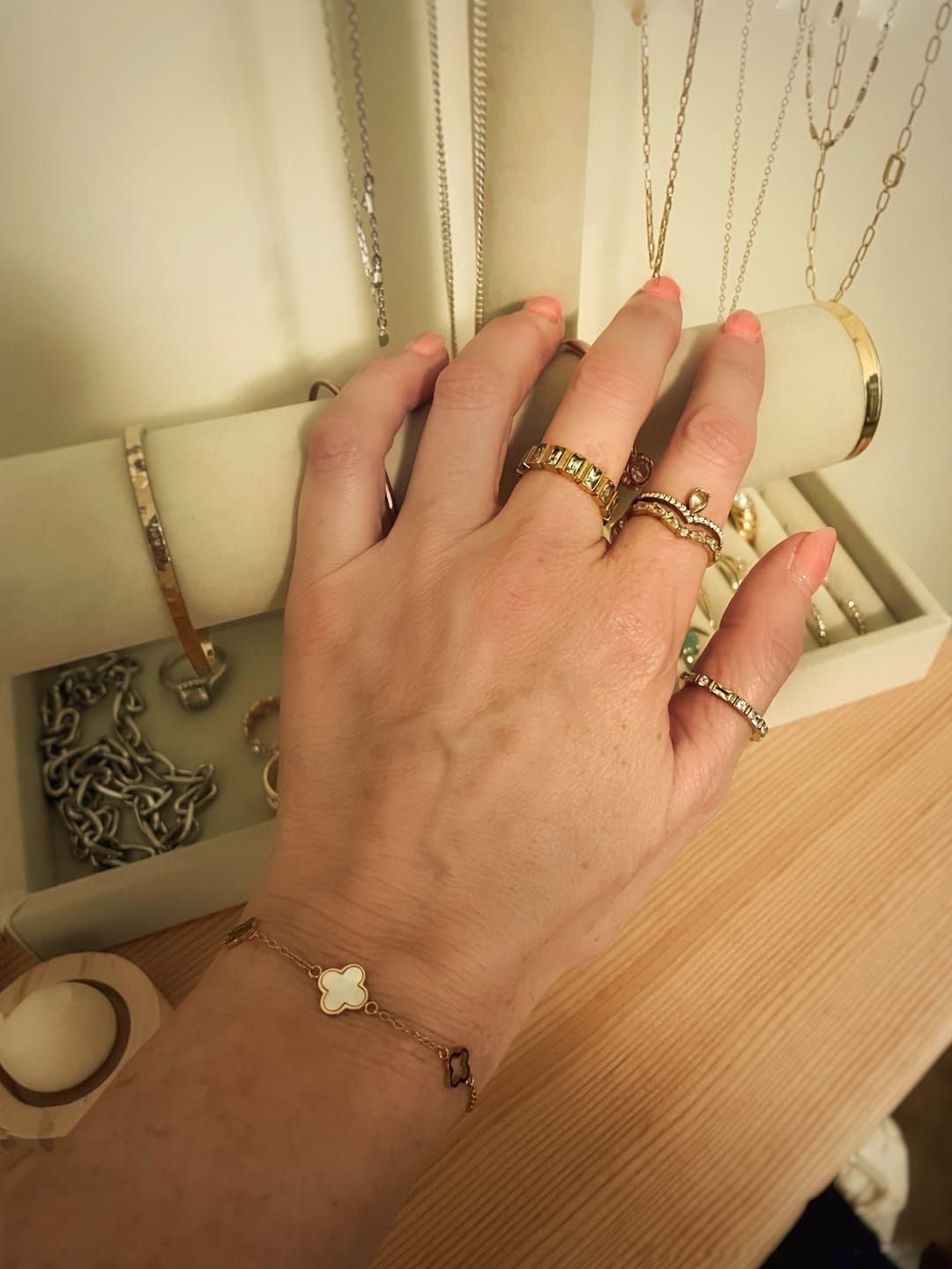 Customer photo review of Lucia Clover Bracelet