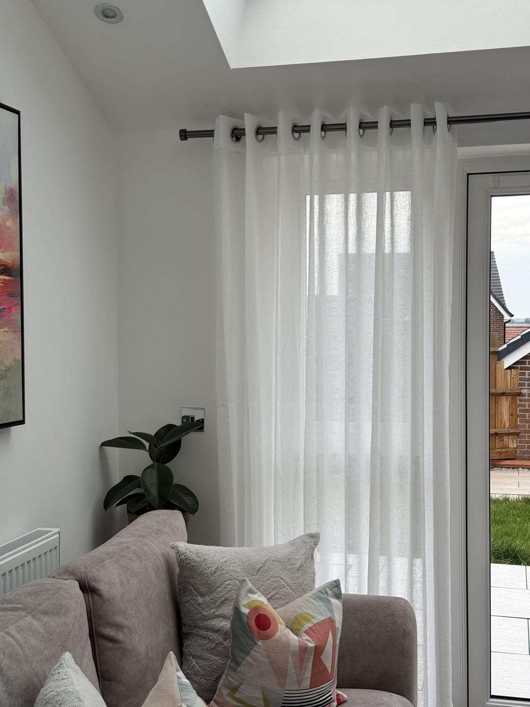 Customer photo review of Sunveil Linen Sheer Custom Curtain