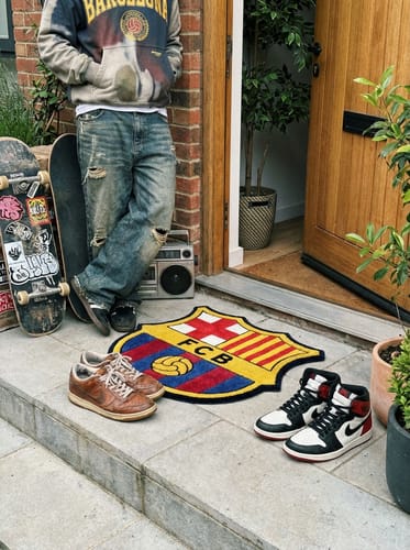 Customer photo review of FC Barcelona® Logo Rug