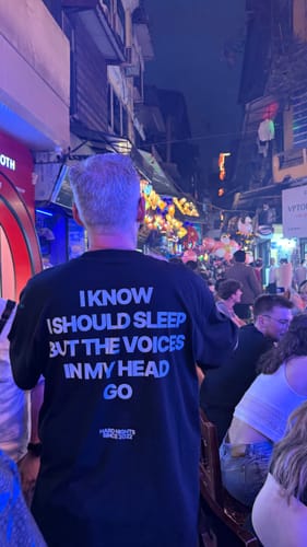 Customer photo review of Voices in my head (Oversized Shirt)