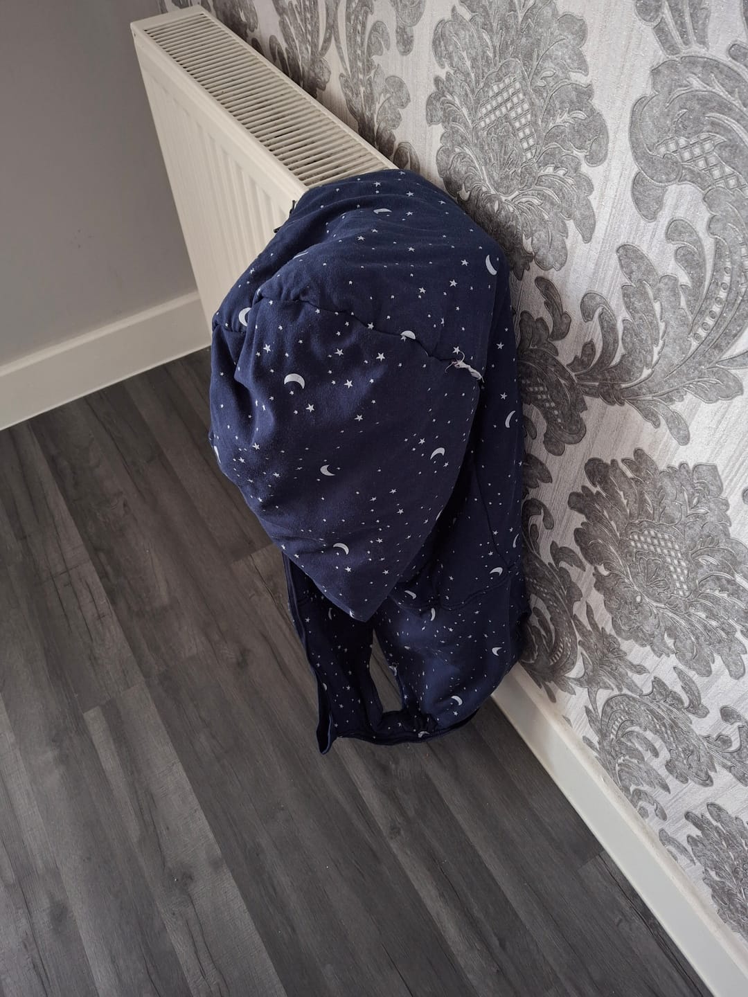 Customer photo review of sleeping bag blue moon and stars | 3-12 Months | 1 Tog