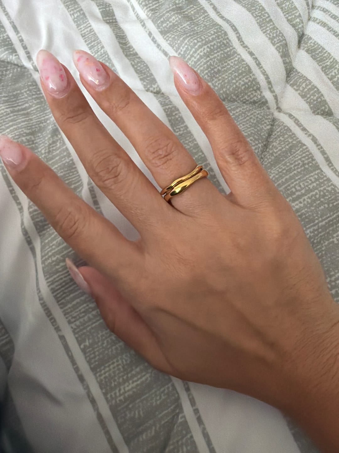 Customer photo review of Madison Wave Ring Set