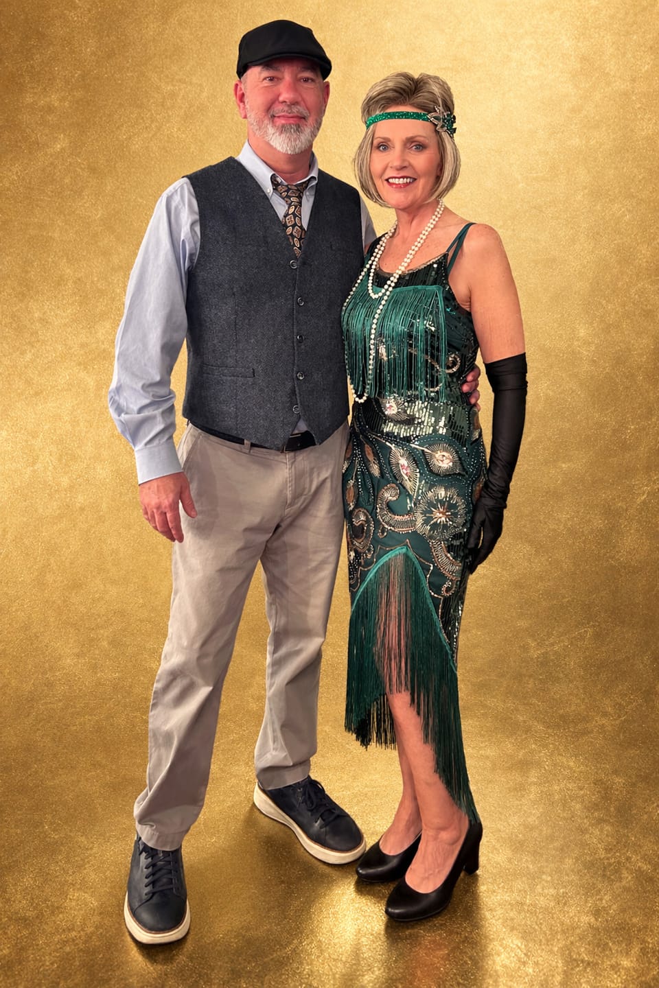 Customer photo review of Frankie 1920s Gatsby Dress - Green