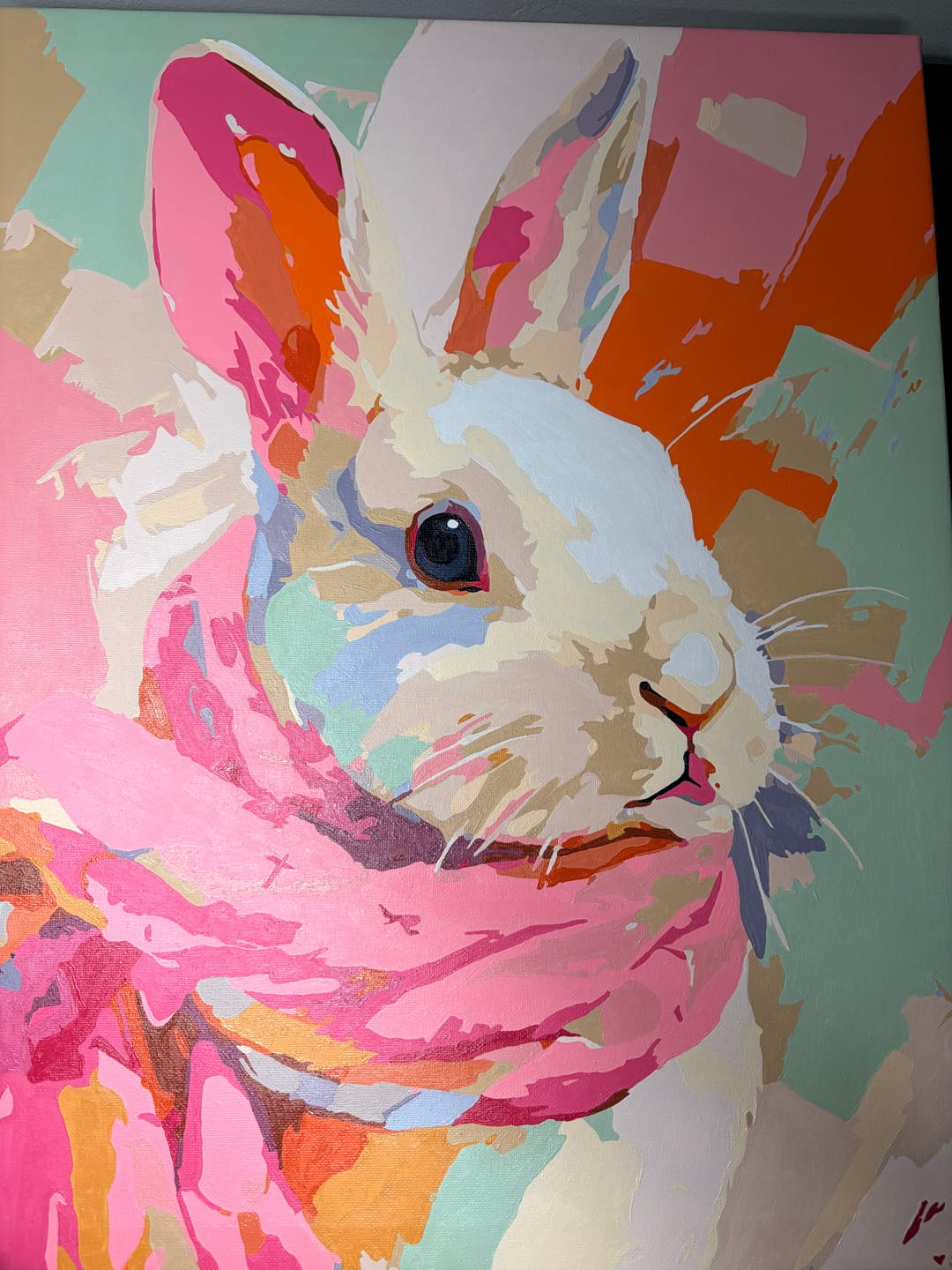 Customer photo review of Pastel bunny | Paint by Number